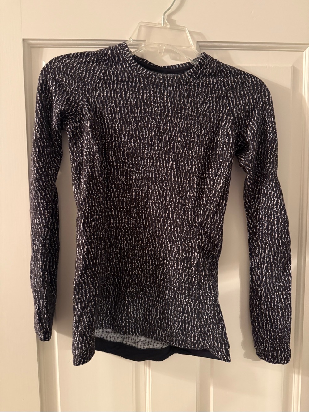 lululemon athletica Black & White Long-Sleeve Patterned Top